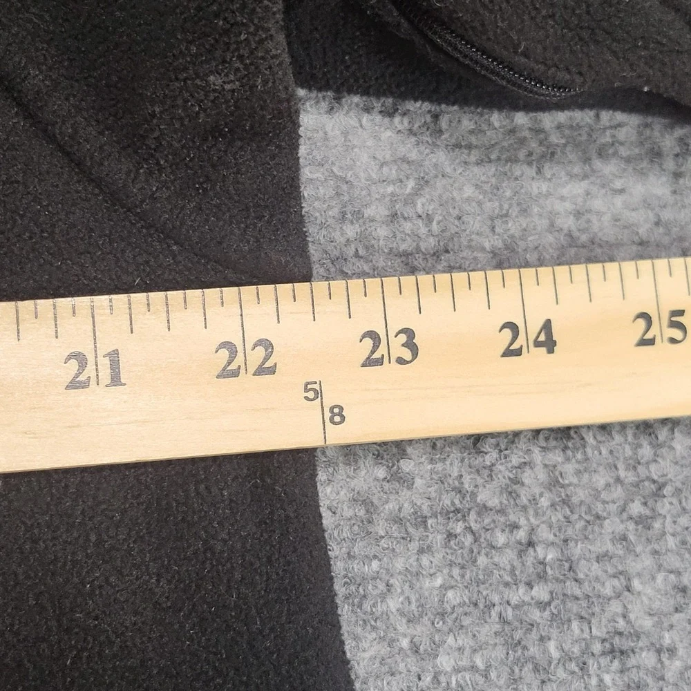 VTG THE NORTH FACE DENALI FULL ZIP HOODIE FLEECE BLACK & GRAY JACKET SIZE SMALL